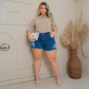 Imagem de Camiseta Cropped Feminino Plus Size Estilo E Conforto Para Todos Os Co