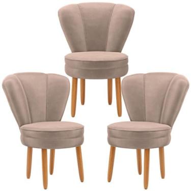 Imagem de Conjunto de 3 Poltronas para Sala Mesa de Jantar Decor Resistente - MO