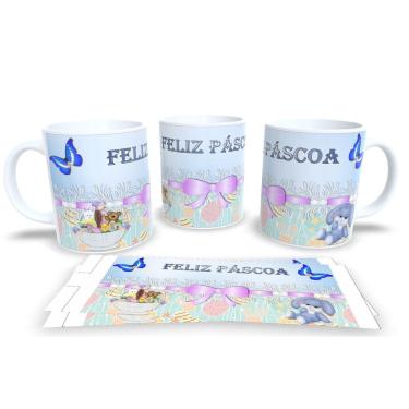 Imagem de Canecas de Porcelana Personalizada Páscoa Encanto e Doçura em Cada Gole