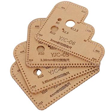 Imagem de 4 PCs Modelos de Corte de Couro Acrílico, Modelo de Artesanato de Modelo de Canto de 4pcs, Desenho e Letra Ajuda