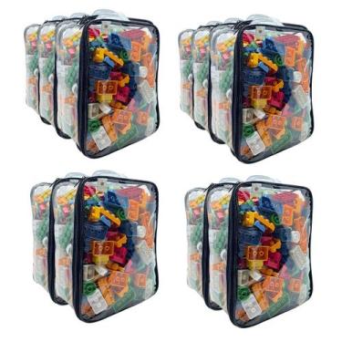 Imagem de 10 Organizador de Brinquedos Quarto Infantil Empilhável PVC Resistente