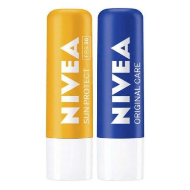 Imagem de NIVEA Kit  Protetor Solar Labial Hidratante Sun Protect FPS30 + Protet