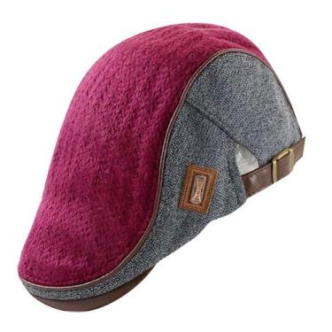 Imagem de Boina de Malha Chapéu Moda Outono Inverno Plana Design Italiano Unisse