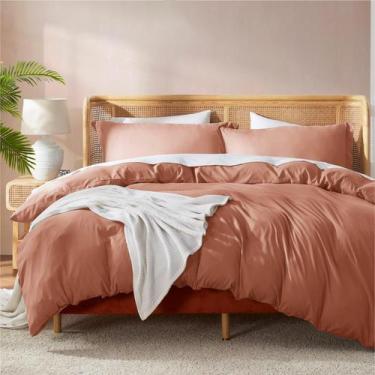 Imagem de Conjunto de Capa de Edredom King Size Nestl Rust 3 Peças - 110g/m²
