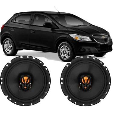 Imagem de Kit Alto Falante Original Jbl Dianteiro Onix 100wrms Som, Preto/Laranj