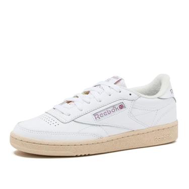 Imagem de Reebok Tênis feminino Club C Vintage, Branco/giz/lilás infundido, 6