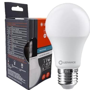 Imagem de Lâmpada LED Bulbo E27, 7W, Luz Neutra 4000K, Bivolt