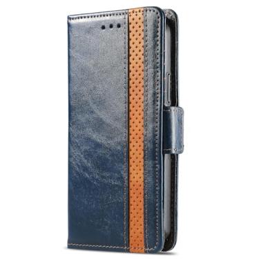 Imagem de LYJSMGZ Capa com aba para Samsung Galaxy S25 Ultra/S25 Plus/S25, carteira de couro com bloqueio de RFID, proteção total, capa interna, azul, S25 Plus