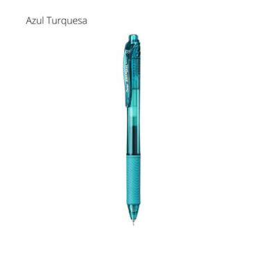 Imagem de Caneta Gel Pentel Energel Retrátil 0.5mm, Azul Turquesa