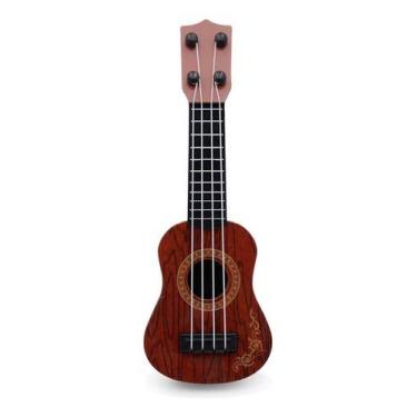 Imagem de Mini Cavaquinho Infantil Brinquedo Cordas Nylon Violão 25cm - ARK Toys
