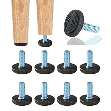 Imagem de WAFJAMF 8 Peças M6 Rosca Ajustável Niveladores De Móveis Parafuso Em Rosca, Pés Ajustáveis Deslizamento Nivelamento Para Mesa, Cadeira, Pernas