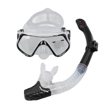 Imagem de Máscara de Mergulho Com óculos de Mergulho, Equipamento de Natação Subaquático Feito de Silicone Premium Leve Confortável Ajustável Com Lentes Claras para Mergulhar Snorkeling