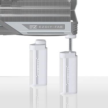 Imagem de EZDIY-FAB Suporte para GPU, suporte para placa gráfica, suporte para GPU, altura ajustável, suporte para placa de vídeo de alumínio, branco