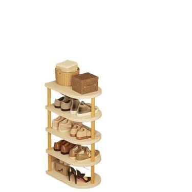 Imagem de JNQLLDS Sapateiro prateleira organizador de sapatos para porta de casa, prateleira de armazenamento multicamada simples, sala de aluguel, sapato interior, prateleira para sapatos de entrada