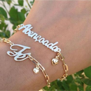 Imagem de Pulseira Fé Ou Abençoada Elo Cartier Banho De Ouro