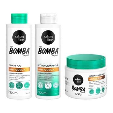 Imagem de Kit SOS Bomba Antiqueda Shampoo, Condicionador e Máscara Salon Line