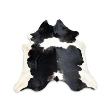 Imagem de Tapete de Couro Preto e Branco em formato de boi