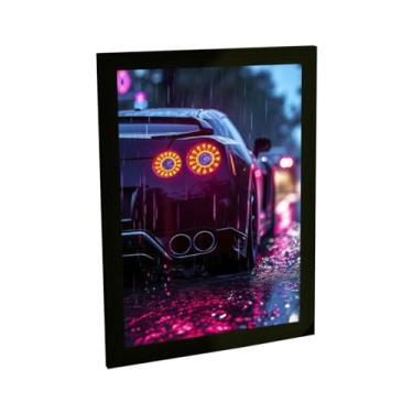 Imagem de Quadro Decorativo Leão Rugindo Ilustração Realista Decoração Poster Quarto Sala