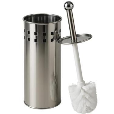 Imagem de Escova Sanitária Higiênica Vassoura, Aço Inoxidável Suporte Anticorrosivo Vaso limpeza Banheiro