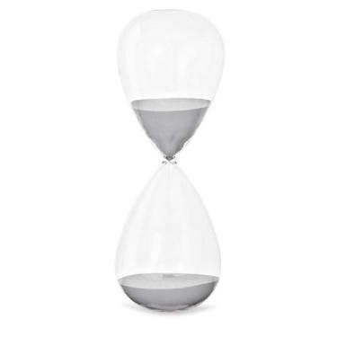 Imagem de Ampulheta decorativa Areia Colorida 15/30 / 60/90 minutos (Cinza, Liso 30 minutos)