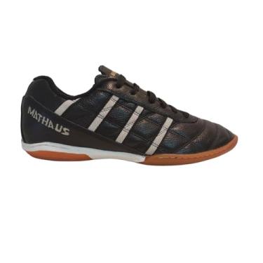 Imagem de Mathaus, Tenis Futsal Masculino Salão Quadra Couro Tamanho:37;Cor:Preto;Gênero:Masculino