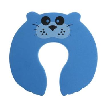Imagem de Protetor De Porta Infantil Bebê Trava Salva Dedos Bichinhos (Foca Azul)
