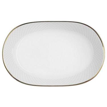 Imagem de Travessa Relevo Ouro 34cm Cerâmica Alleanza - Alleanza Cerâmica