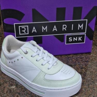 Imagem de Tênis Feminino Ramarim Plataforma Casual 24-93203, Branco, Salvia, 35