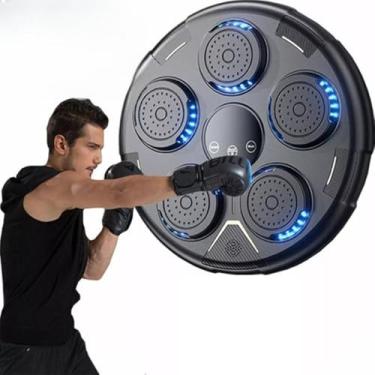 Imagem de Máquina de Boxe Musical Inteligente com Bluetooth, 40 x 40 cm, 5 Modos, 3 Velocidades, Controle Touchscreen