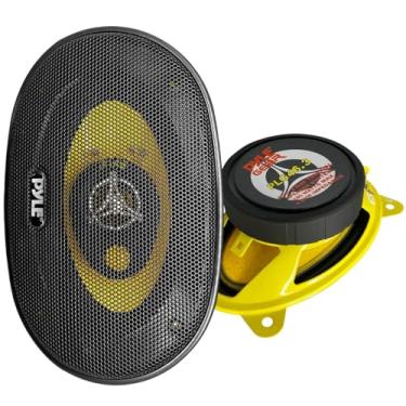 Imagem de Pyle PLG46.3 - Subwoofer de 5.25 Polegadas, 2000W, Montagem Embutida, Preto/Amarelo