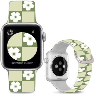 Imagem de Sjiangqiao Pulseiras de silicone macio compatíveis com Apple Watch de 38 mm, 40 mm, 41 mm e 42 mm (série 10), iWatch SE/SE2, pulseiras esportivas de substituição compatíveis com iWatch séries 10, 9, 8