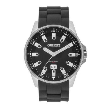 Imagem de Relógio Orient Pulseira Em Silicone Preto E Caixa Em Aço