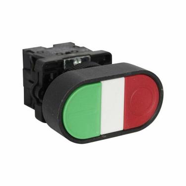 Imagem de Botão Duplo Liga/desliga Sem Iluminação Arredondado Xb2-eb8325 1na+1nf