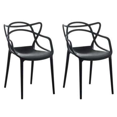 Imagem de Kit 2 Cadeiras Allegra Flex 85cmx54cmx56 Cm Preto