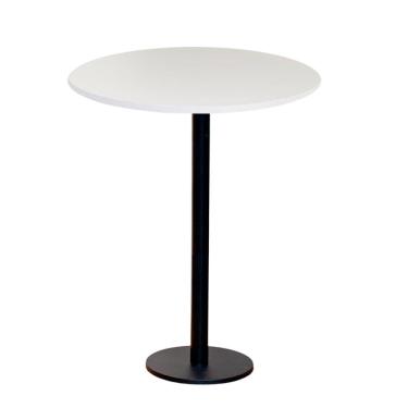 Imagem de Mesa Pisa Beta Bistrô Fratini 107,50cm (A) Disco Redondo Preto Tampo MDP Redondo Preto 60cm (L)