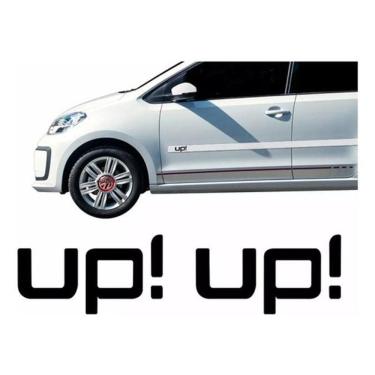 Imagem de Par Escrita Friso Adesivo Lateral Volkswagen Up Ad057