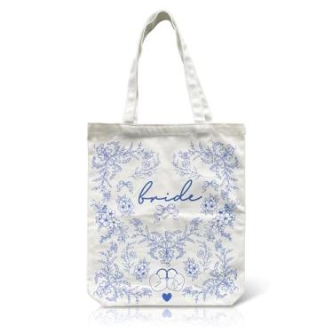 Imagem de LADY & HOME Bolsa de noiva azul branca para chá de panela, presentes de lua de mel
