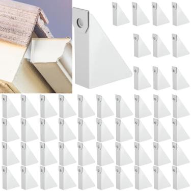 Imagem de MorningRo 50 peças de calha de alumínio para calhas estilo K de 12,7 cm, calhas de chuva de níveis em fáscia angular para instalação e drenagem adequadas para inclinação do telhado (inclinação de 6/12