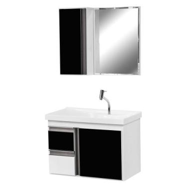 Imagem de Gabinete de Banheiro com Espelheiro Kit Cuiabá 60cm - Boatto Móveis , 