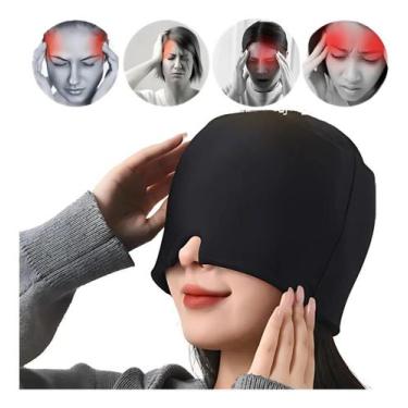 Imagem de Touca Dor de Cabeça Enxaqueca Dor De Cabeça Alívio Gel Terapia Quente 