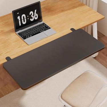 Imagem de Bandeja De Teclado De Madeira Mesa De Extensão De Mesa Anexo De Mesa Prateleira De Montagem De Mesa Braçadeira Na Prateleira Extensor De Mesa Ergonômico Apoio De Braço Para, 05, 60 * 20cm