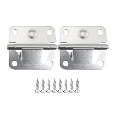 Imagem de YHXiXi 2 peças de substituição de dobradiças de aço inoxidável de 5 x 4,8 cm com parafusos de montagem acessórios de ferragens para refrigerador de acampamento adequado para caixa de artesanato e