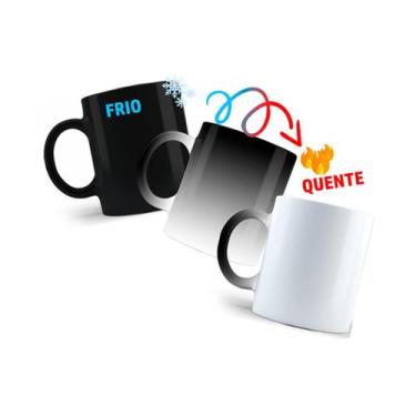 Imagem de Caneca Mágica fosca para Sublimação - no-brand, Alça amarela