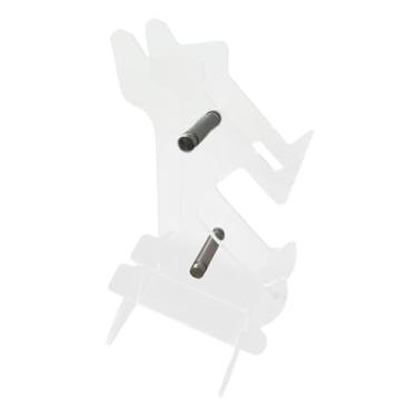 Imagem de AsrMyjcx Suporte para controle de videogame, organizador de armazenamento, 2 camadas, acrílico, antiderrapante, suporte para fone de ouvido, para mesa, Claro