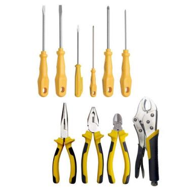 Imagem de Kit de Ferramentas Alicates Pressão Diagonal Universal Chaves Fenda e 