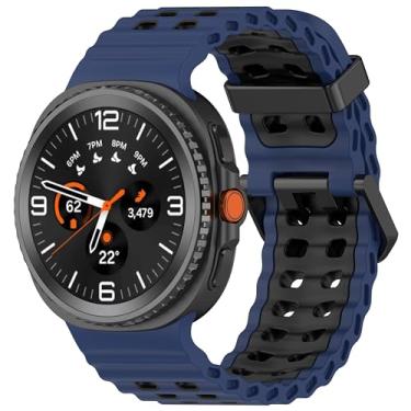 Imagem de Pulseiras esportivas para Samsung Galaxy Watch 8 de 40 mm e 44 mm/8 Classic de 46 mm, feminino/masculino, pulseira de silicone respirável sem lacunas para Samsung Galaxy Watch 8 Classic de 46 mm/8 44