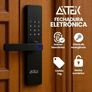Imagem de Tranca Inteligente WiFi com Leitor Biométrico Entrega Rápida - Atena