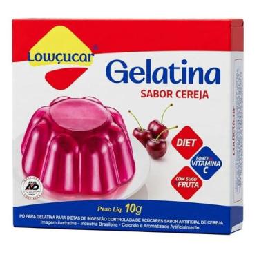 Imagem de Gelatina Cereja Zero Açucares Lowçúcar 10g - Lowçucar