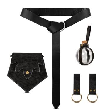 Imagem de Bolsa de cinto renascentista, bolsa de cintura, bolsa de moedas, medieval, vintage, anel, cinto, saia de couro, caminhadas, suporte para telefone steampunk, fantasia renascentista, acessórios