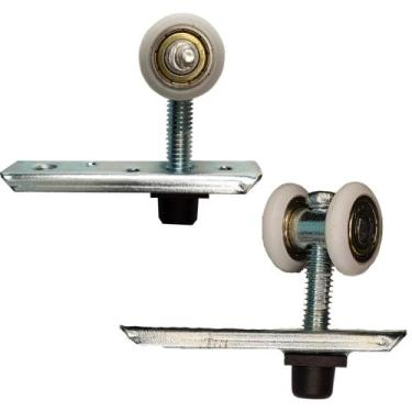 Imagem de Roldana 2 rodas para trilho stanley fênix, 22mm, eixo em ferro, acompa